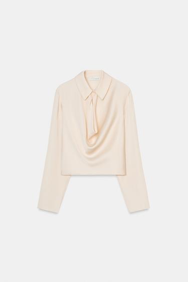 CAMISA FLUIDA SATINADA - Crudo de Zara