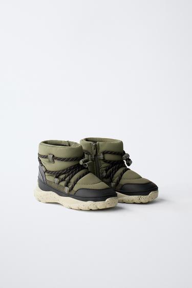 WATER-REPELLENT SNOW BOOTS - Khaki Green by Zara