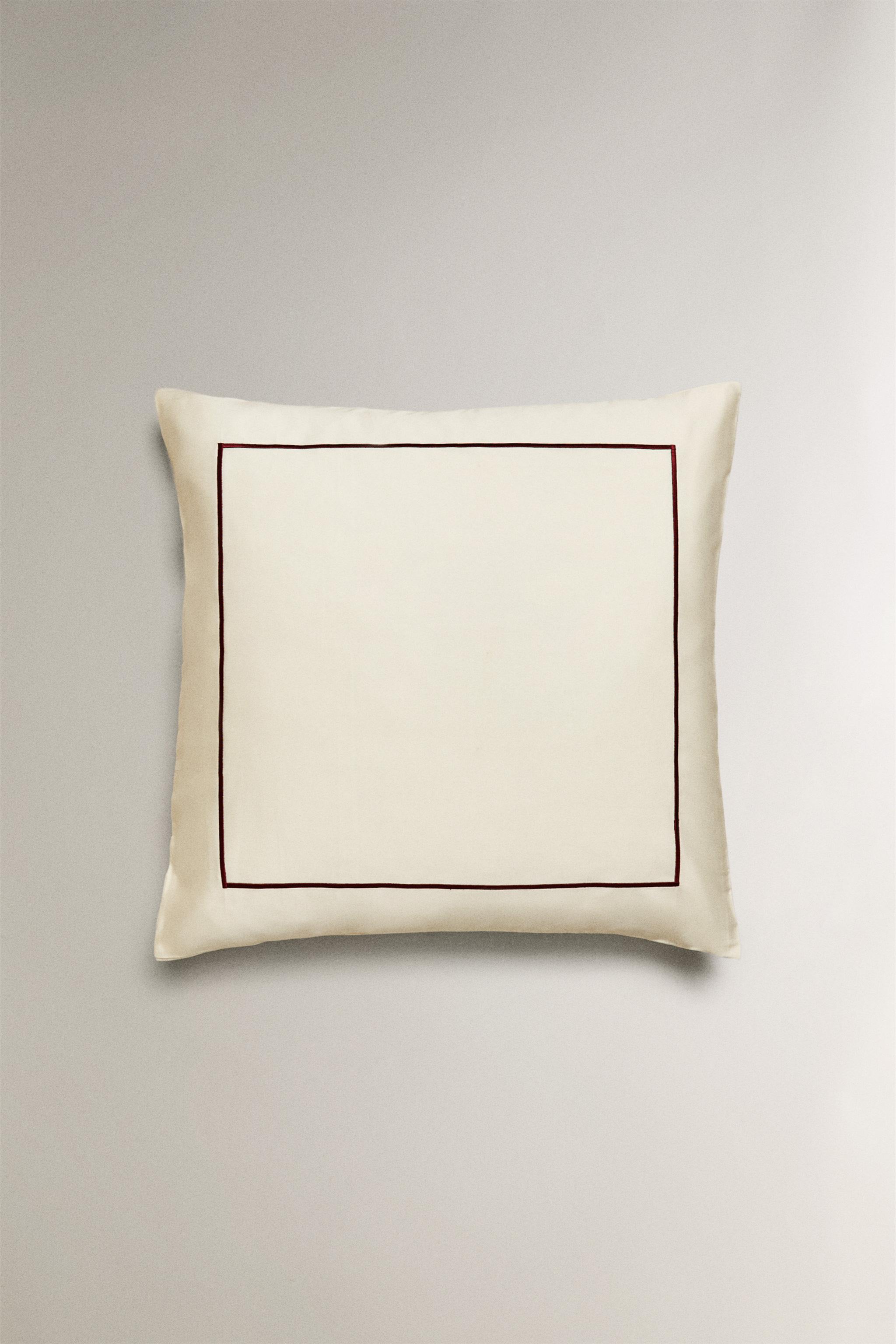 SATEEN PILLOWCASE WITH TRIM