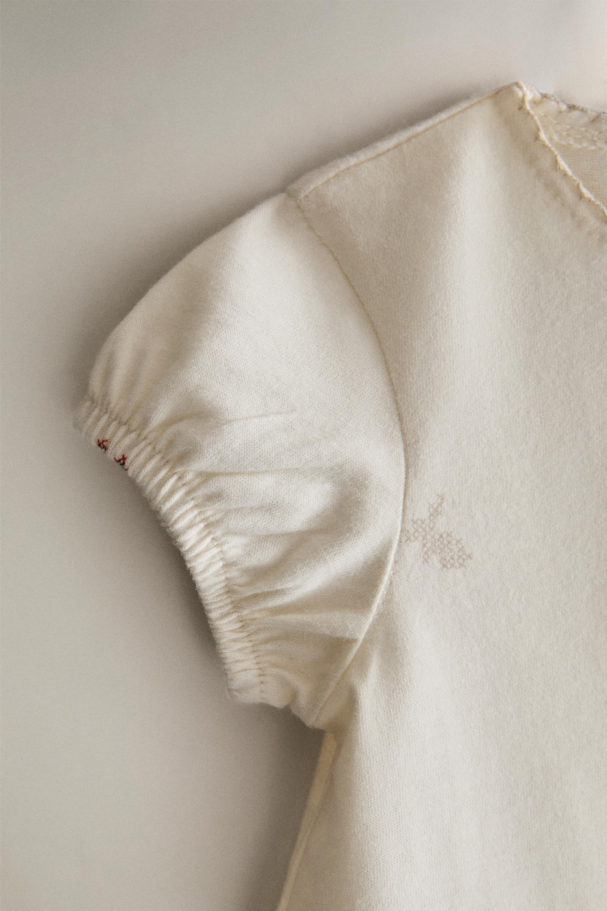 Детские комбинезоны Zara KIDS RABBIT & FLOWER FOOTED ROMPER — фото 3