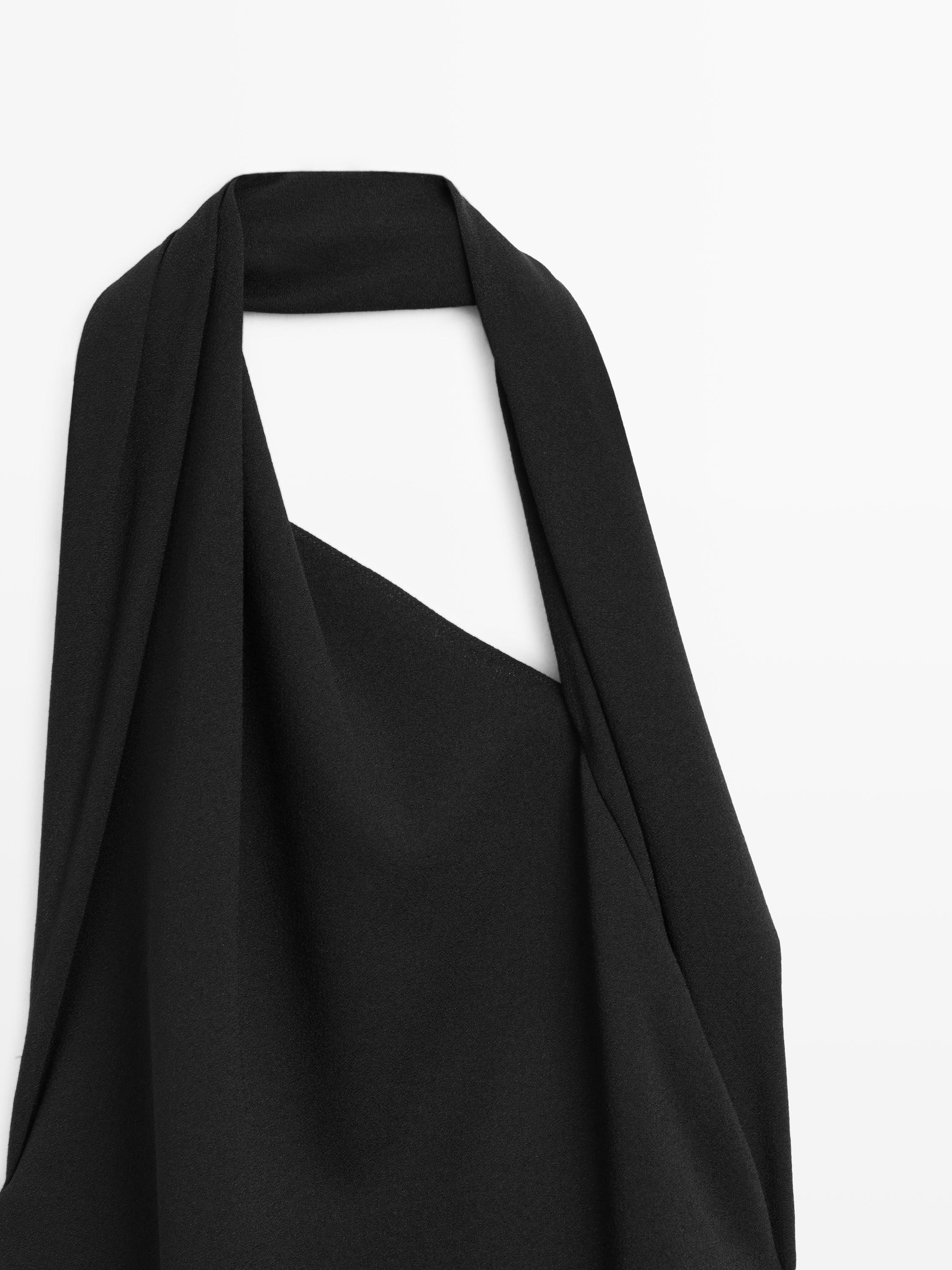 Robe longue à encolure américaine et dos fantaisie - LIMITED