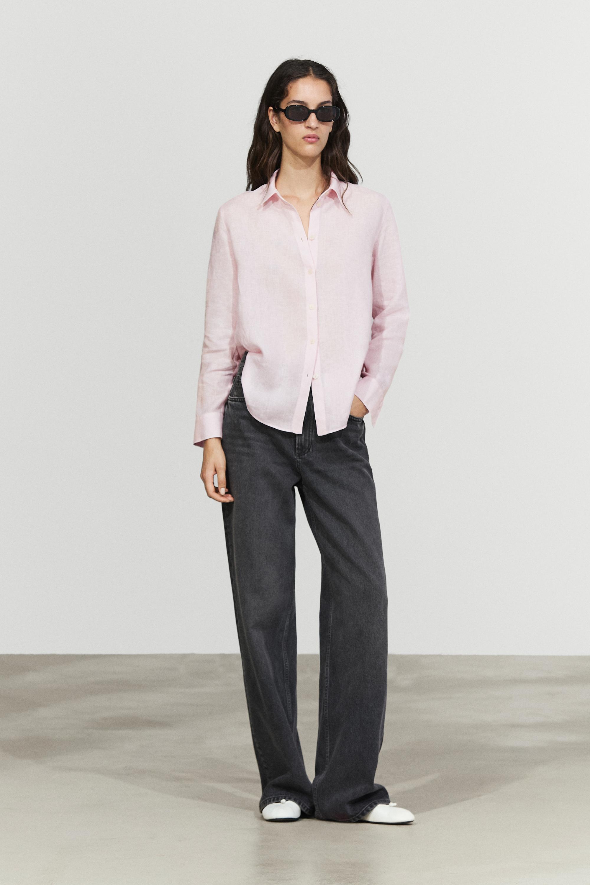 Flowing 100% linen shirt