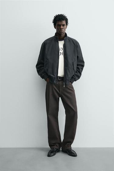 CAZADORA RELAXED FIT LAVADA - Marino de Zara - Imagen 0