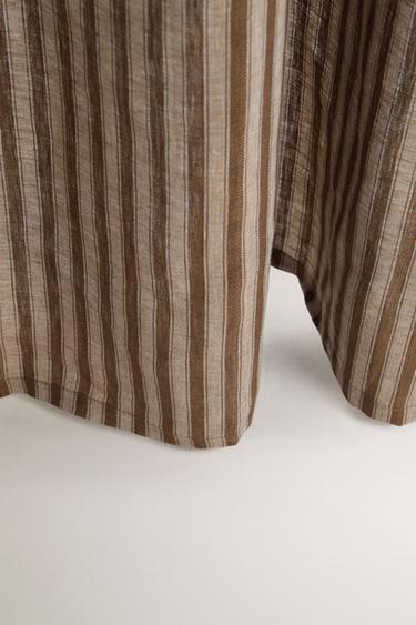 RIDEAU LIN RAYURES - Marron de Zara - Image 2