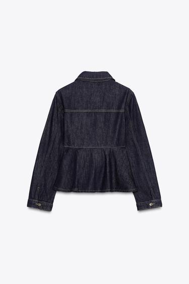 VESTE Z1975 EN DENIM PEPLUM - Bleu de Zara - Image 1