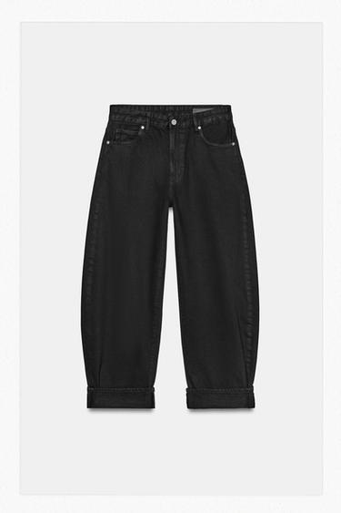 JEANS ZW COLLECTION BALLOON TIRO MEDIO - Negro de Zara