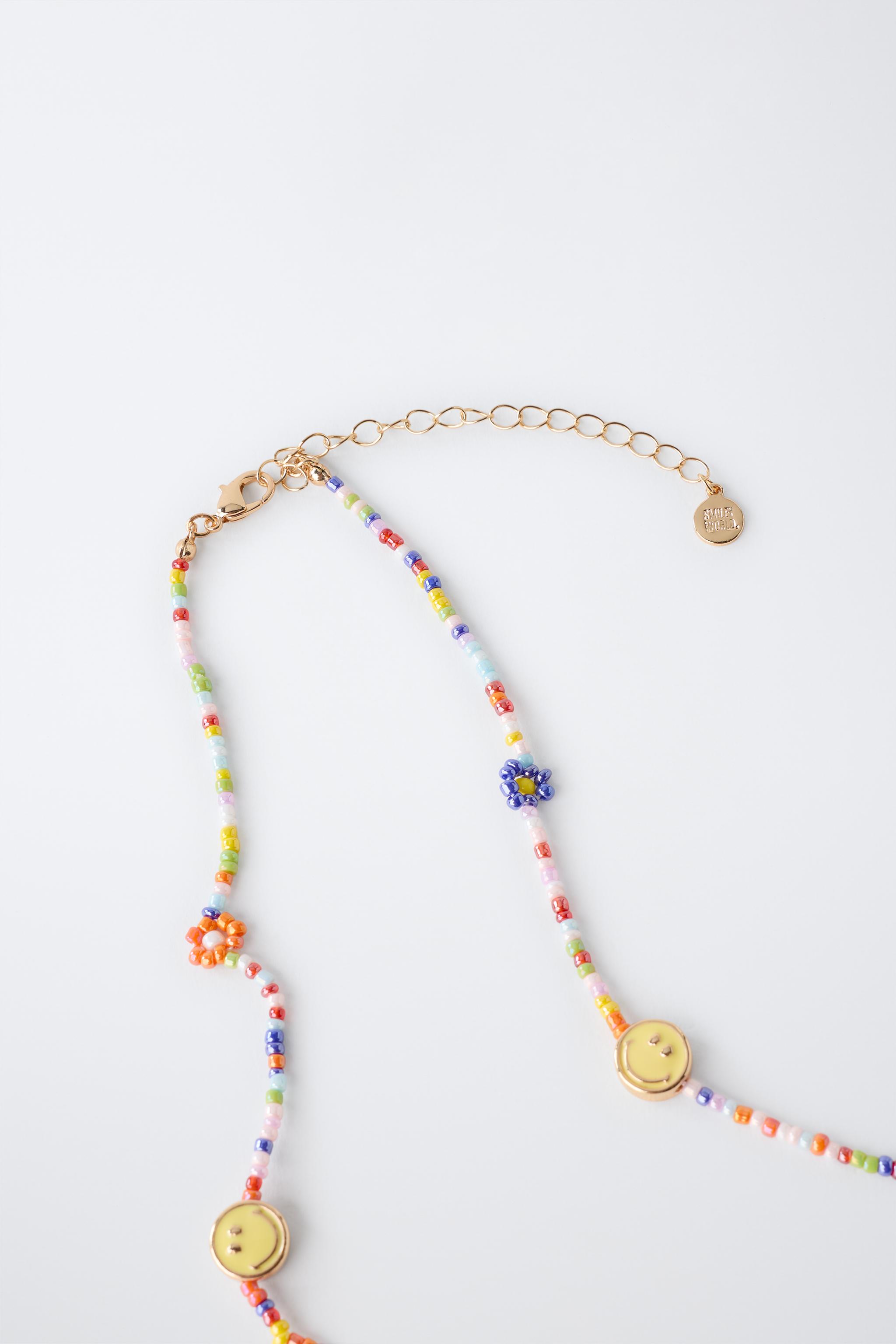 Детские аксессуары Zara SMILEYWORLD ® BEADED NECKLACE — фото 3