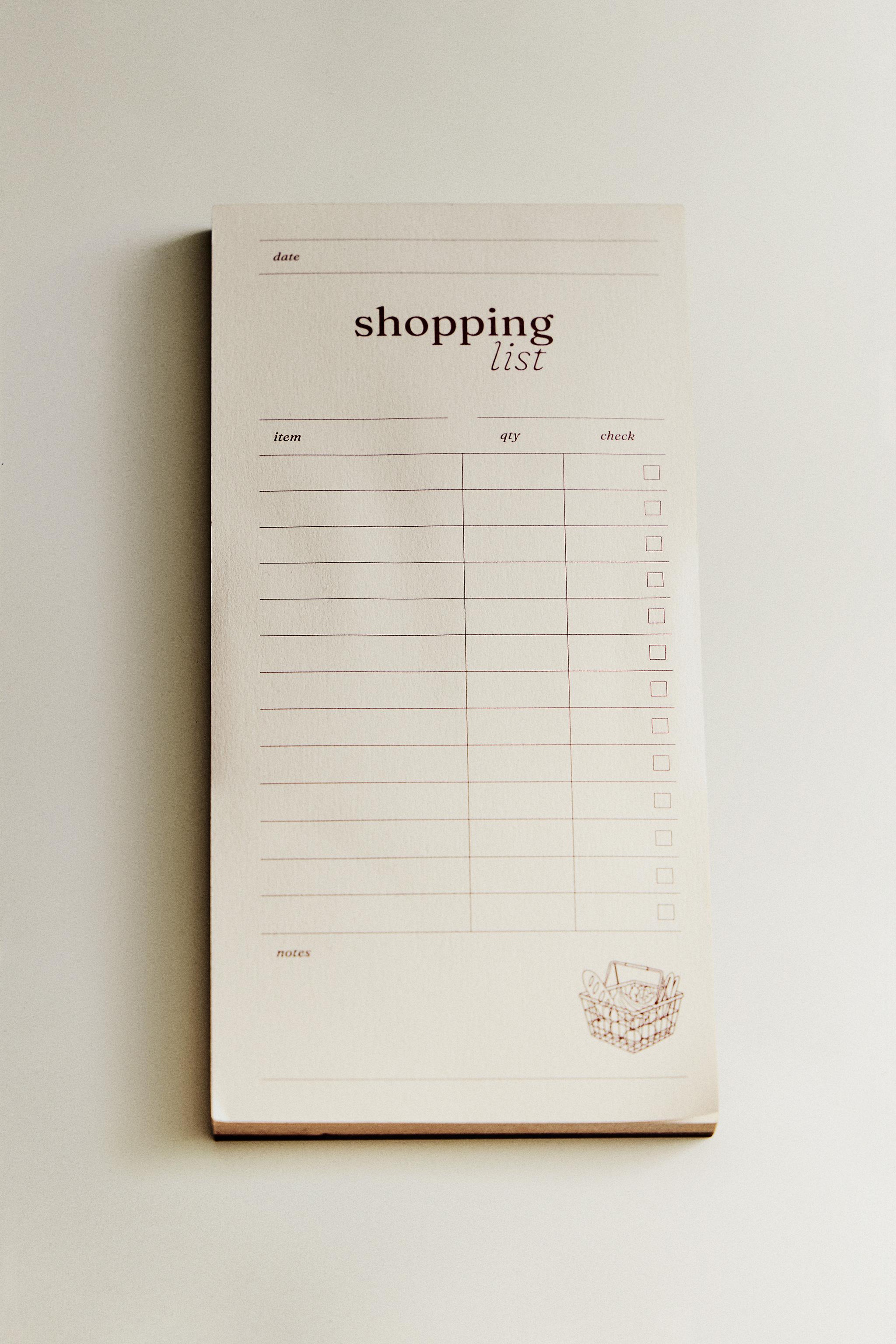 SHOPPING LIST NOTEBOOK — Earth