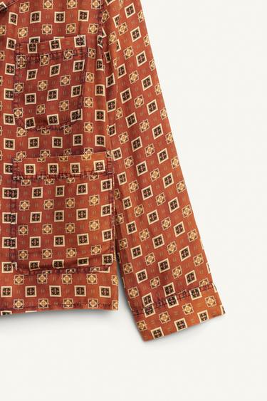 100% SILK PRINTED SHIRT LIMITED EDITION - Brick by Zara - Image 9