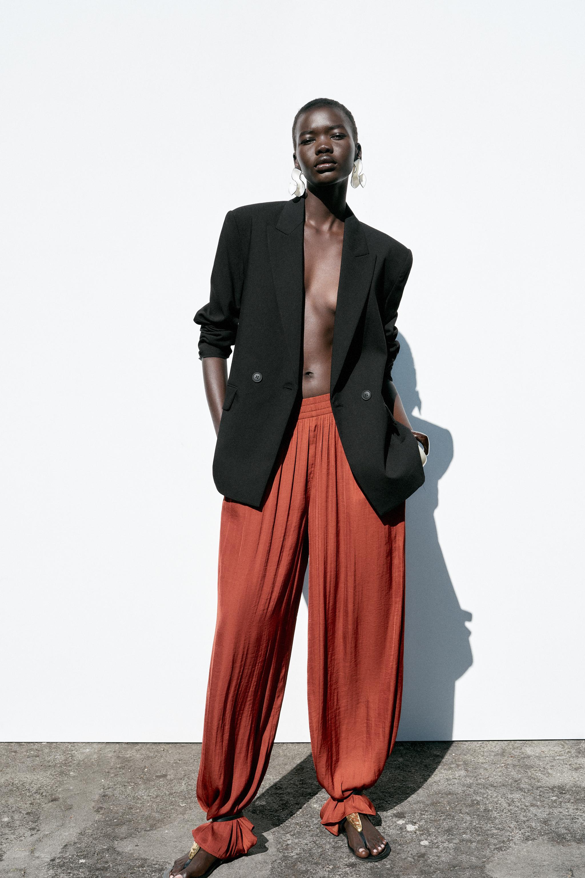 Satin Double Breasted Blazer - Tailored Fit, 4473566 | Eloquii
