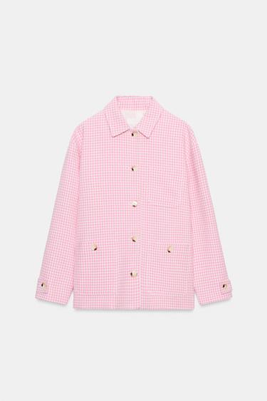 VESTE À CARREAUX VICHY - Rose / Blanc de Zara - Image 8