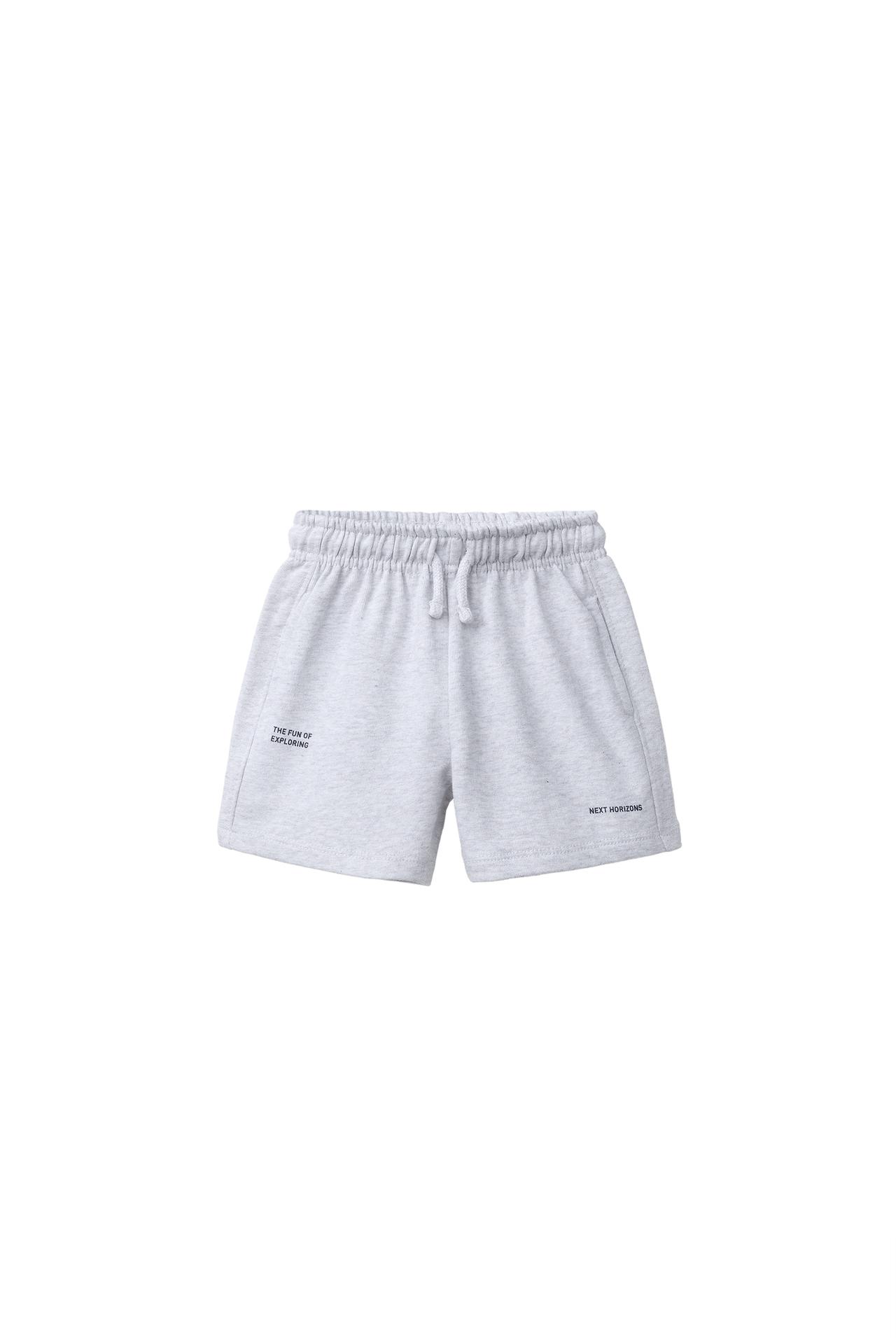 BASIC TEXT SHORTS — Gray marl