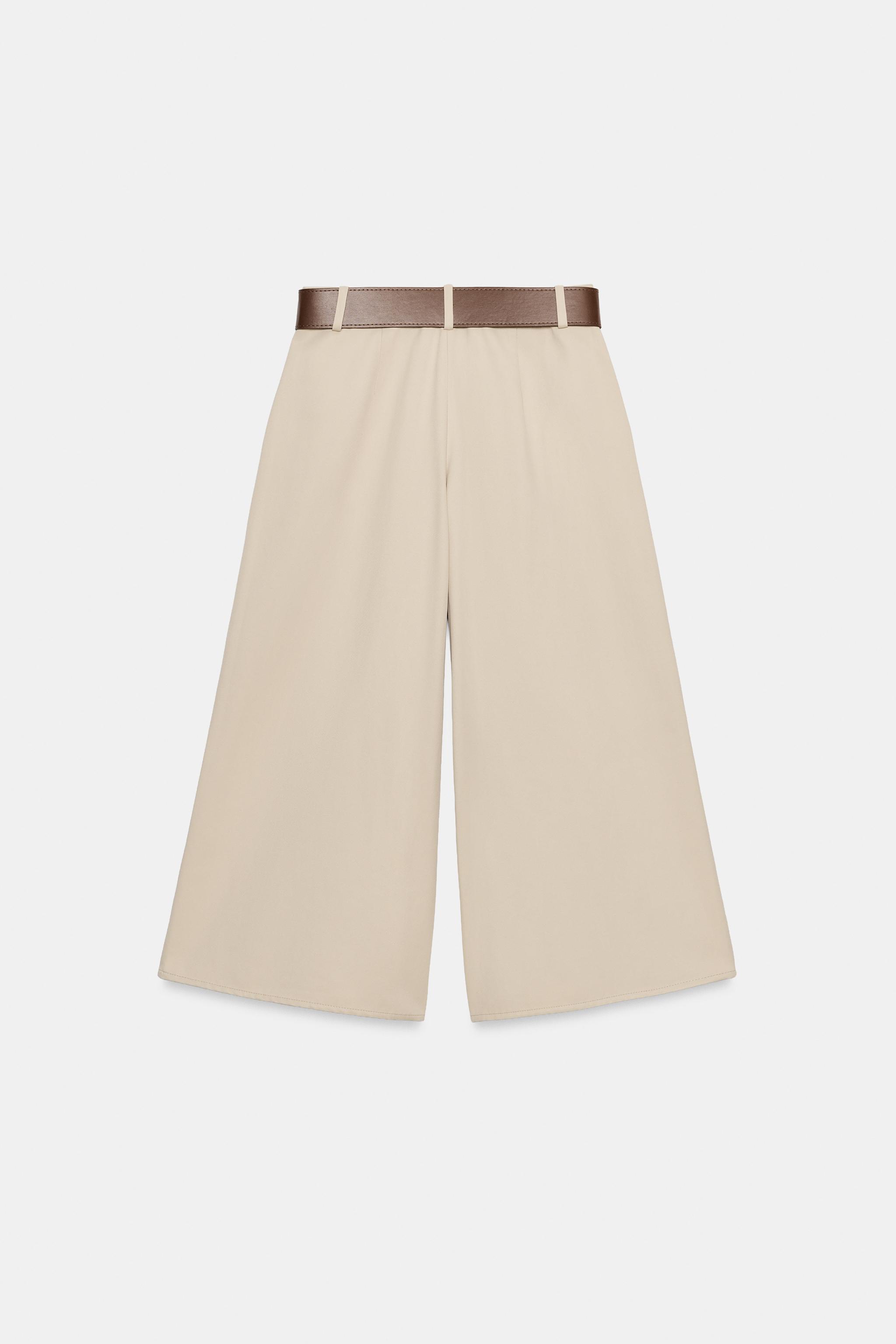 Zara Kemerli Culotte Pantolon görsel 5