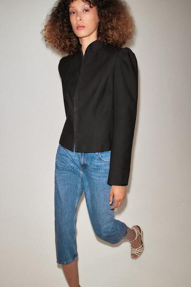 CHAQUETA JACQUARD ZW COLLECTION - Negro de Zara