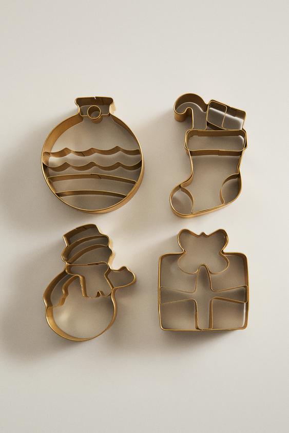Christmas steel cookie cutters (set of 4) - Golden by Zara - Image 0