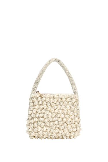 BEADED HANDBAG - Ecru by Zara
