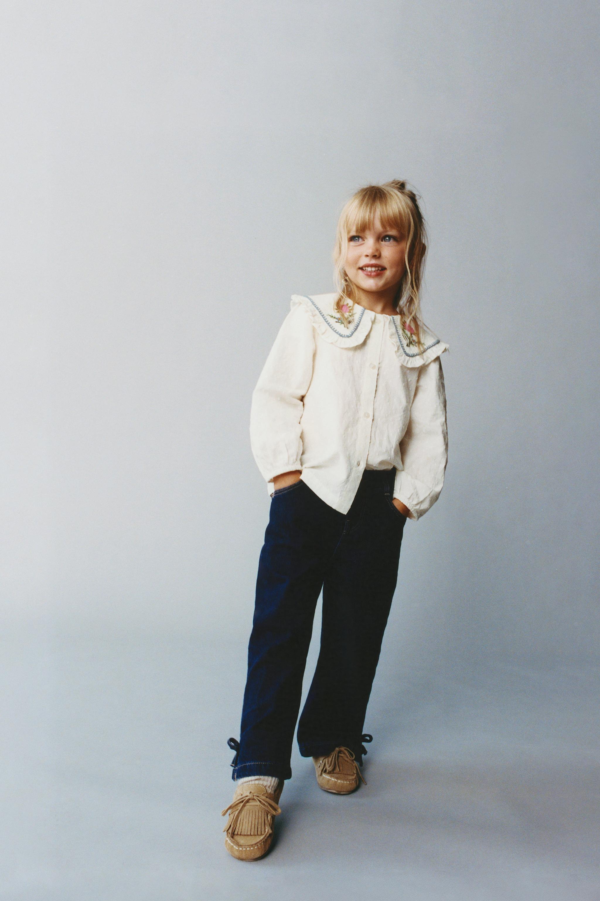 DENIM CULOTTES WITH BOWS
