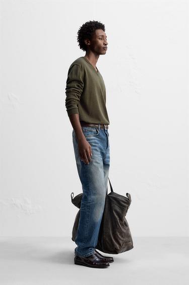 WOOL - COTTON SWEATER - Khaki by Zara - Image 3