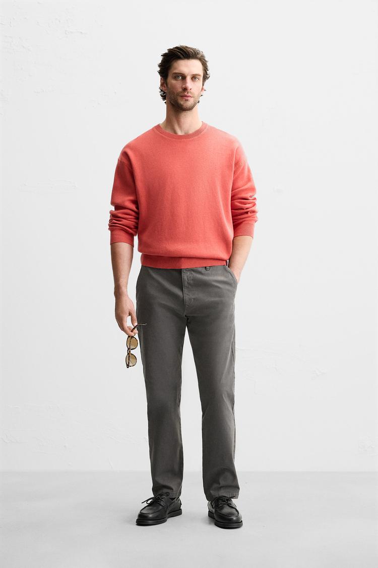 Pantalones Chinos De Hombre En Zara PANTALÓN CHINO SLIM FIT Gris