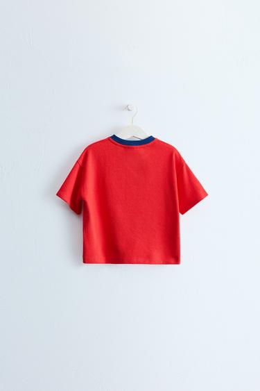 ZARA TIMELESS - CONTRAST NECK T-SHIRT — Red 2