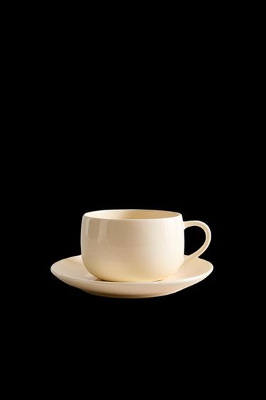 PLAIN STONEWARE TEACUP - Cream by Zara - Image 0
