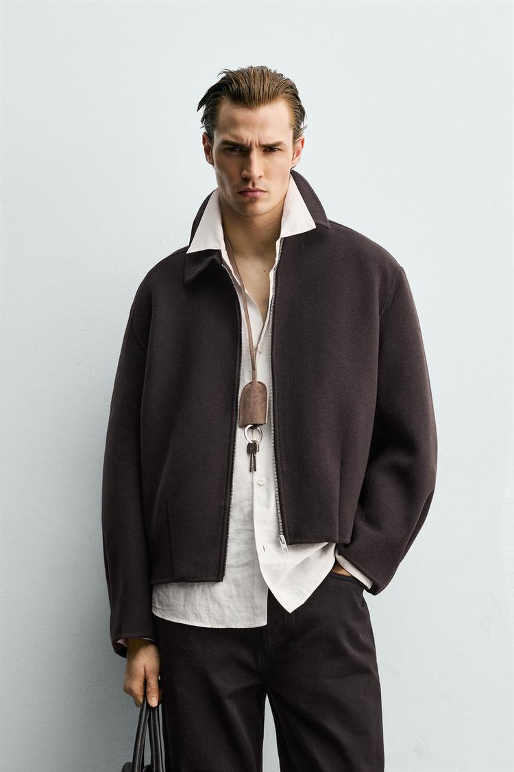ZARA BOXY FIT WOOL BLEND JACKET