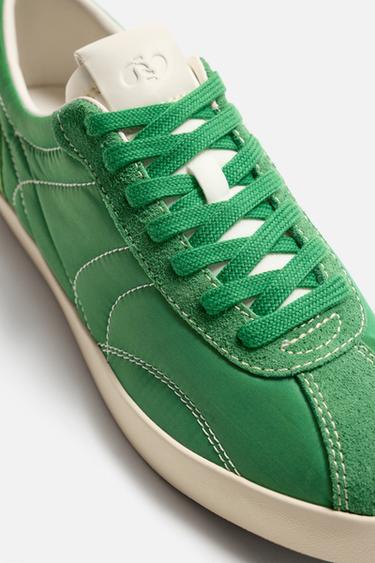 TOPSTITCHED TRAINERS - Green by Zara - Image 2
