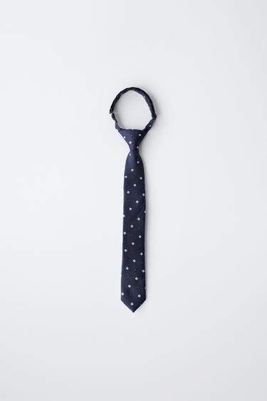 GEOMETRIC PRINT TIE - Blue by Zara