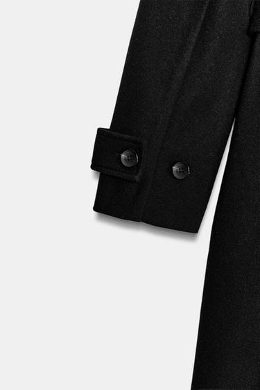 SOFT HOODED COAT - Black by Zara