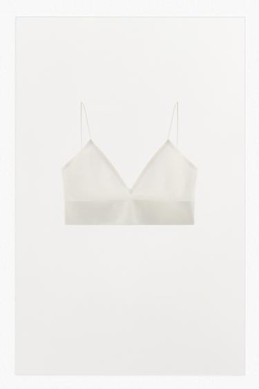 SEAMLESS TRIANGLE BRALETTE - White by Zara