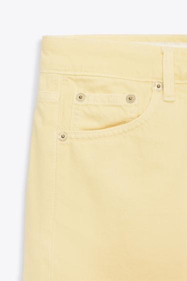TRF MID-WAIST DENIM BERMUDA SHORTS - Yellow by Zara - Image 7