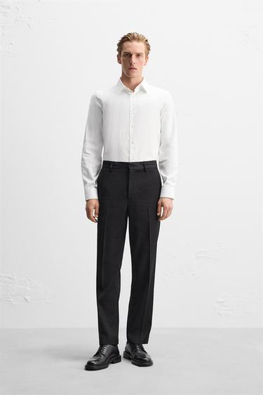 CAMISA ESTRUCTURA - Blanco de Zara - Imagen 0