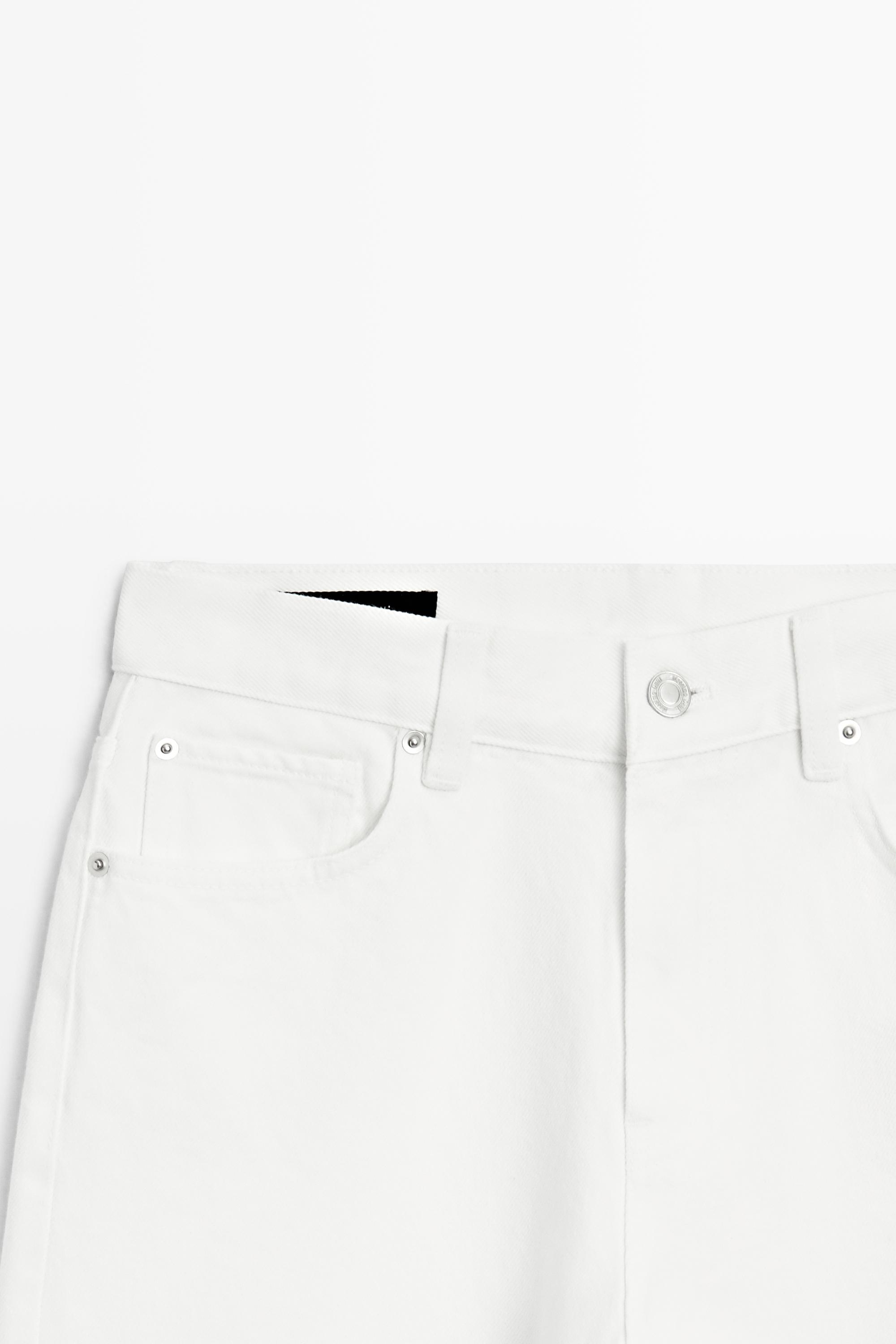 Mid-rise cropped wide-leg jeans