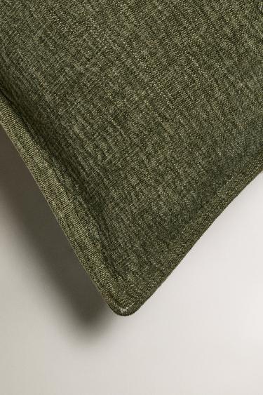 TEXTURED CUSHION COVER - Green by Zara - Image 1