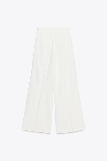 PANTALON À PLIS - Écru de Zara - Image 6