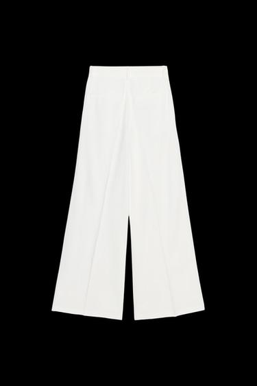 HOSE MIT ZIERFALTEN - Cremefarben von Zara