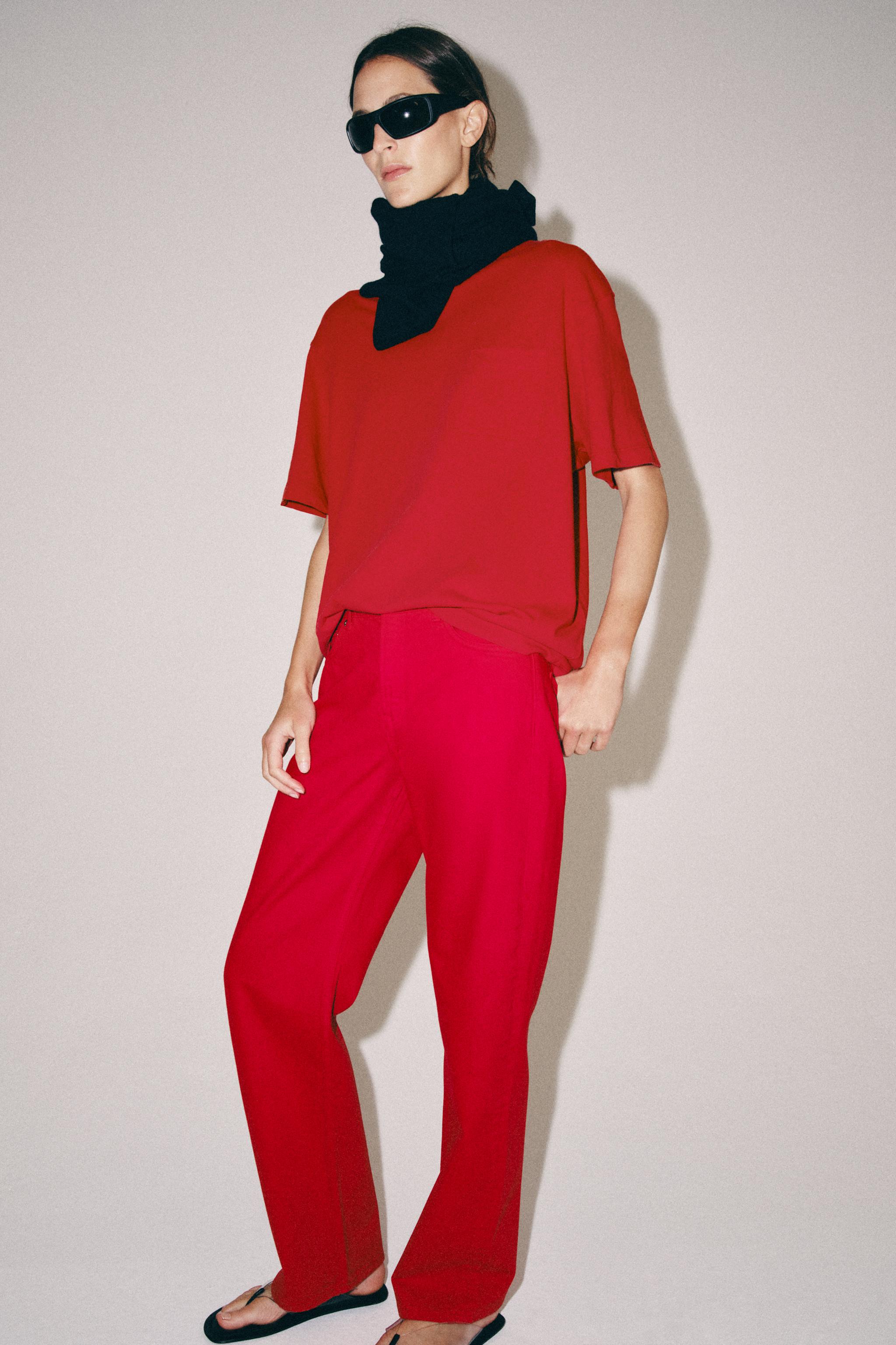 ZW COLLECTION MID-RISE STRAIGHT LEG JEANS