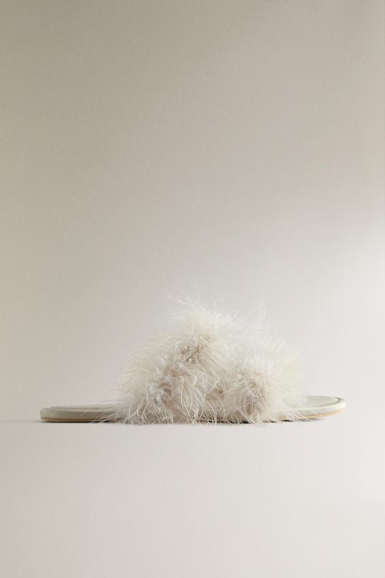 OFFENE FEDERN-PANTOLETTE - Beige von Zara - Bild 0