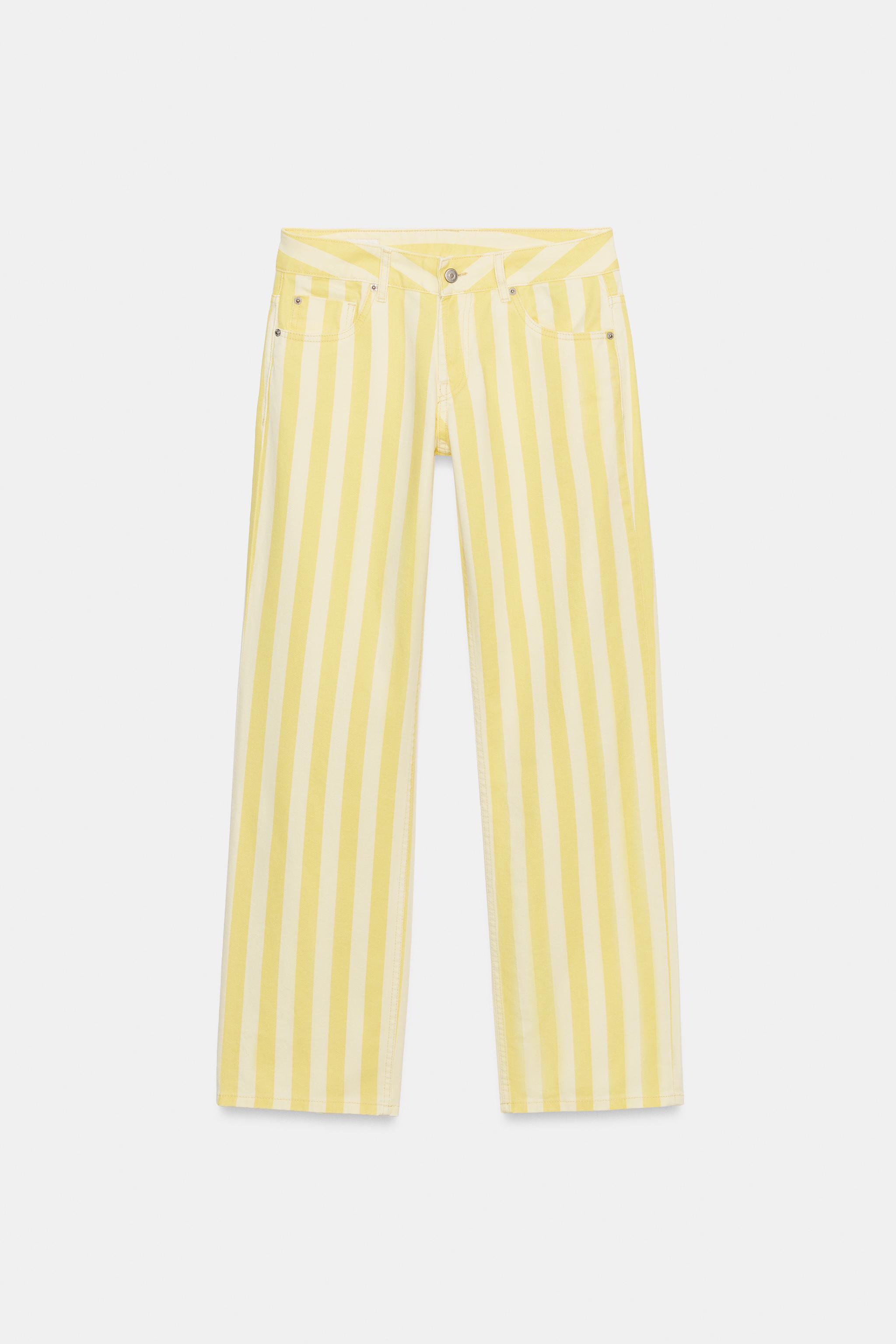 Женские джинсы Zara TRF STRAIGHT FIT STRIPED JEANS