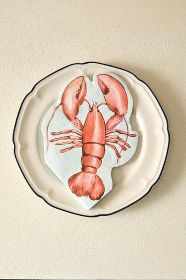 PACK OF 20 LOBSTER PAPER NAPKINS - Orange by Zara - Image 6