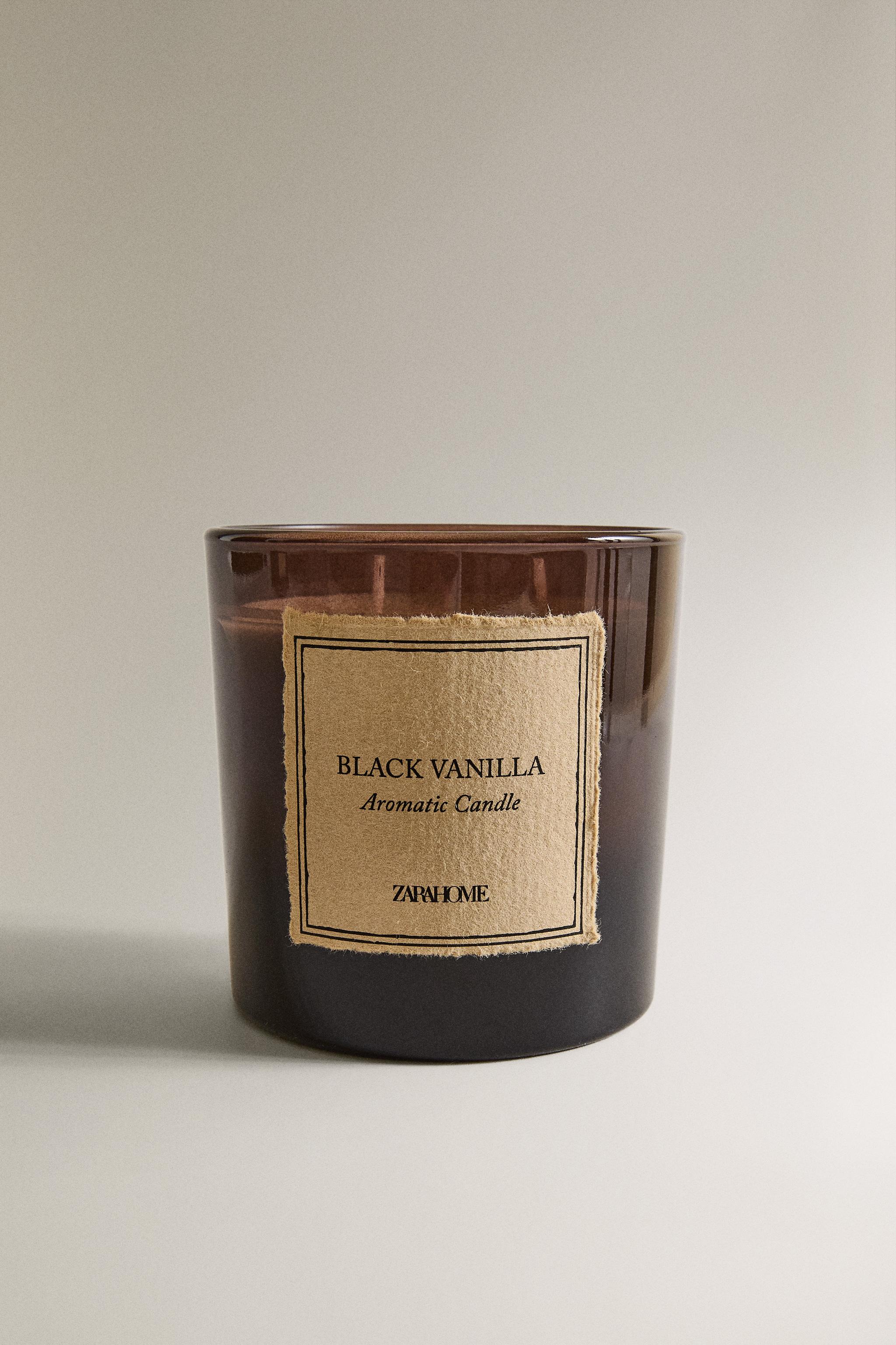 ☆vanilla☆ 350G）BLACK VANILLA アロマティックキャンドル - ブラック | ZARA