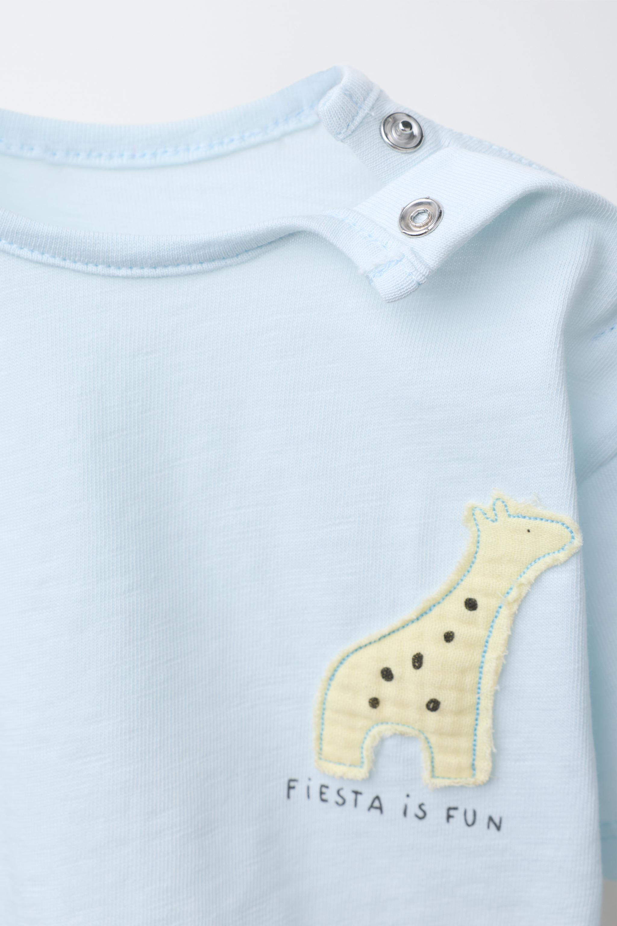 T-SHIRT APPLIQUÉ GIRAFE