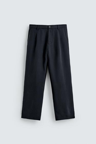 PANTALON FLUIDE COUPE DÉCONTRACTÉE - Gris bleu de Zara