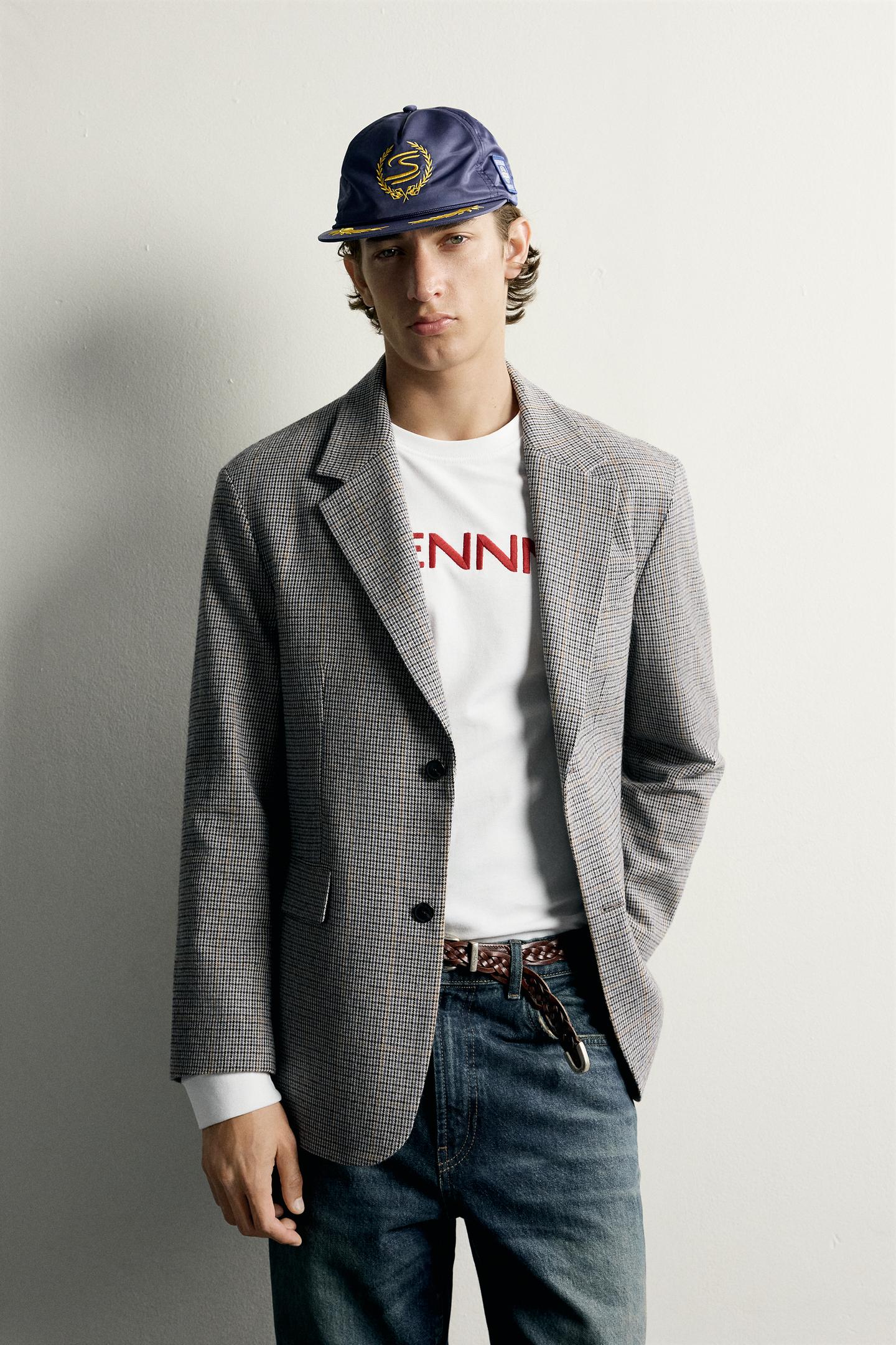 Мужской пиджак Zara Ayrton Senna © Senna Brands Regular Fit Plaid, цвет: Разноцветный — фото 2