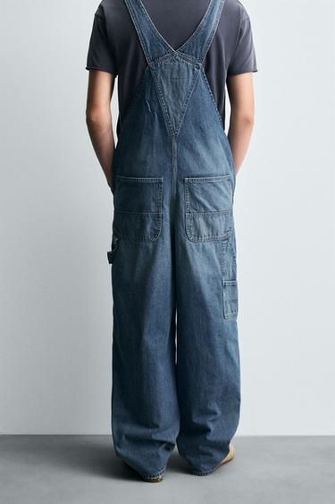 SALOPETTE EN DENIM BAGGY FIT - Bleu clair de Zara - Image 2