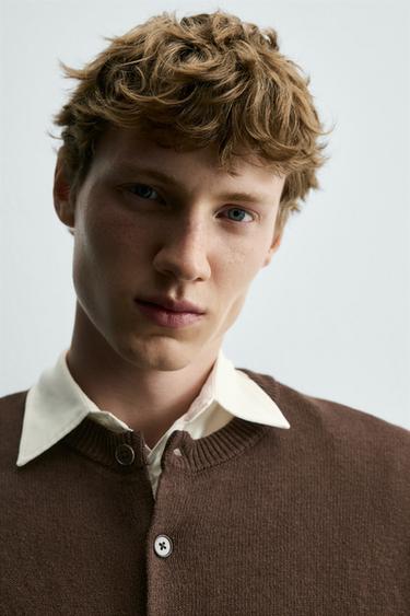 CARDIGAN LIN-COTON - Marron de Zara - Image 4