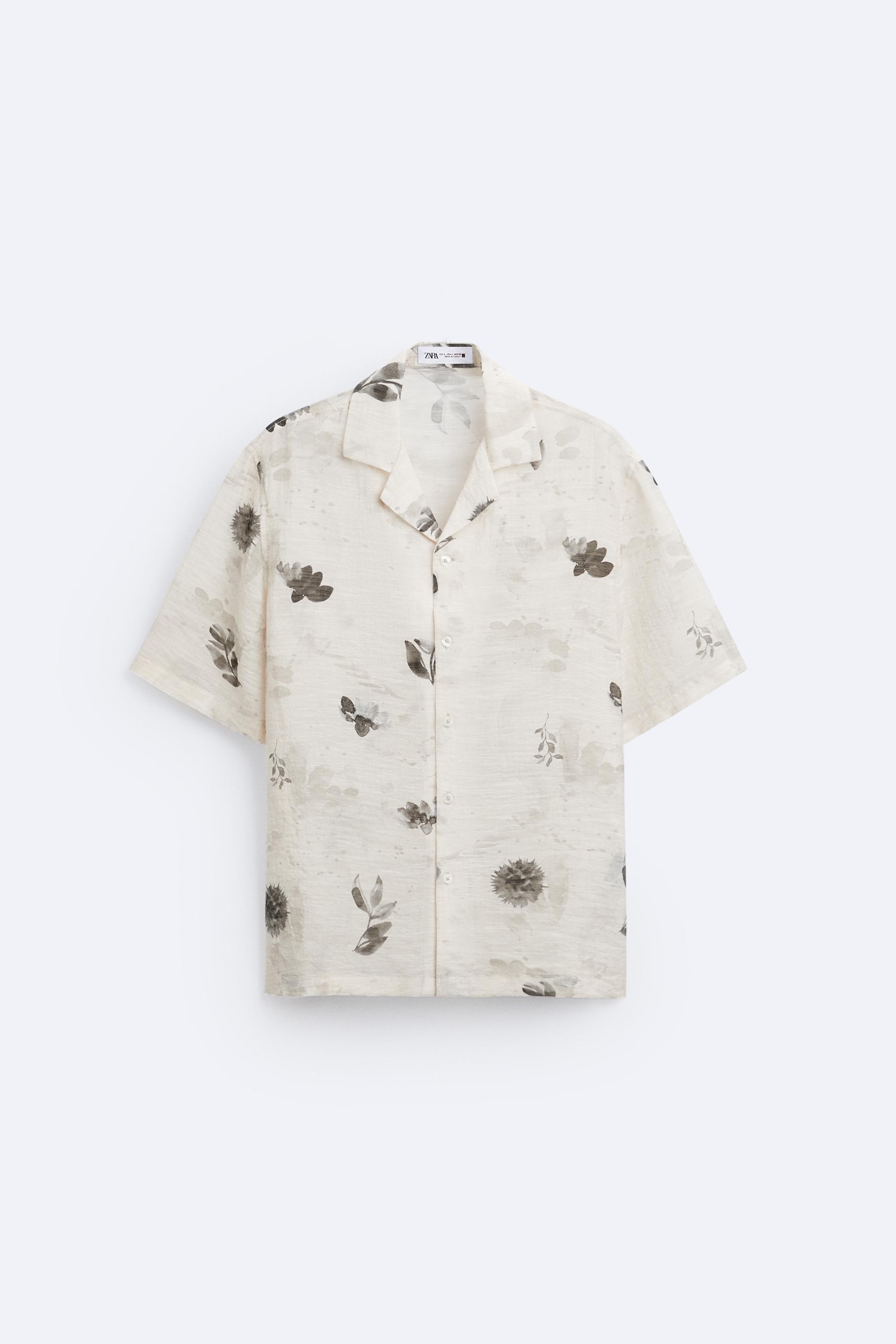 zara watercolour shirt