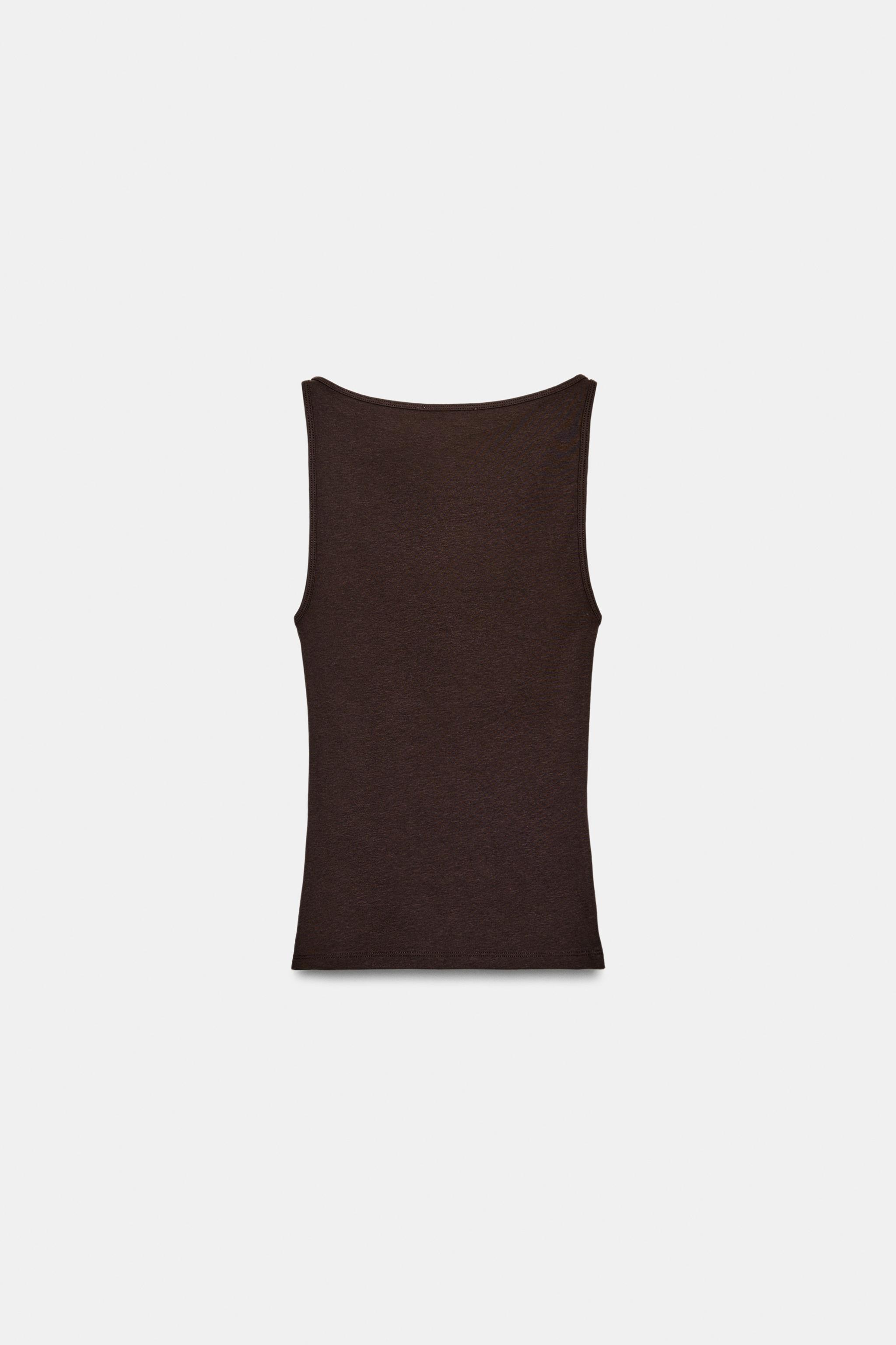MİNİMAL KOLSUZ T-SHIRT - Görsel 2
