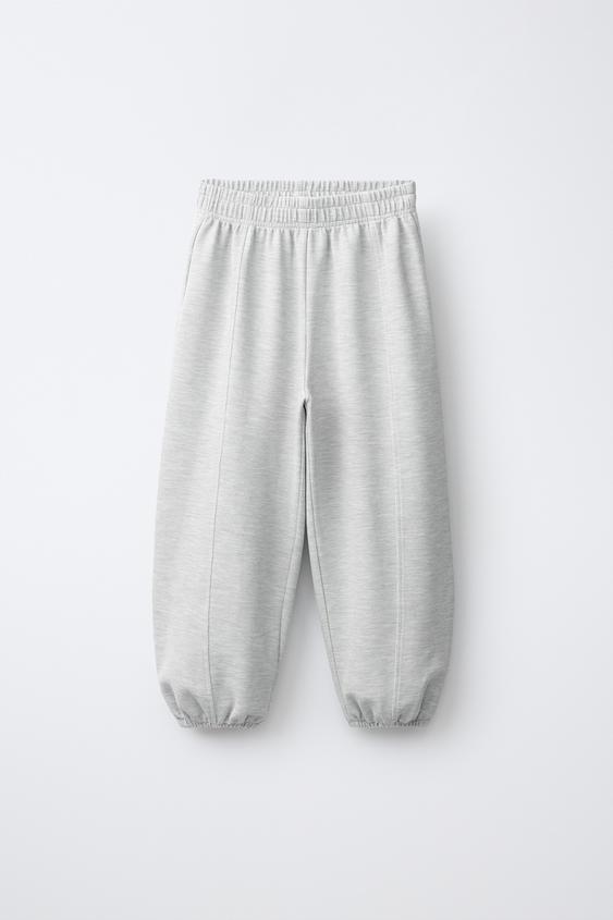 WAFFLE GYM JOGGINGBUKSER - gråmeleret fra Zara - Billede 0