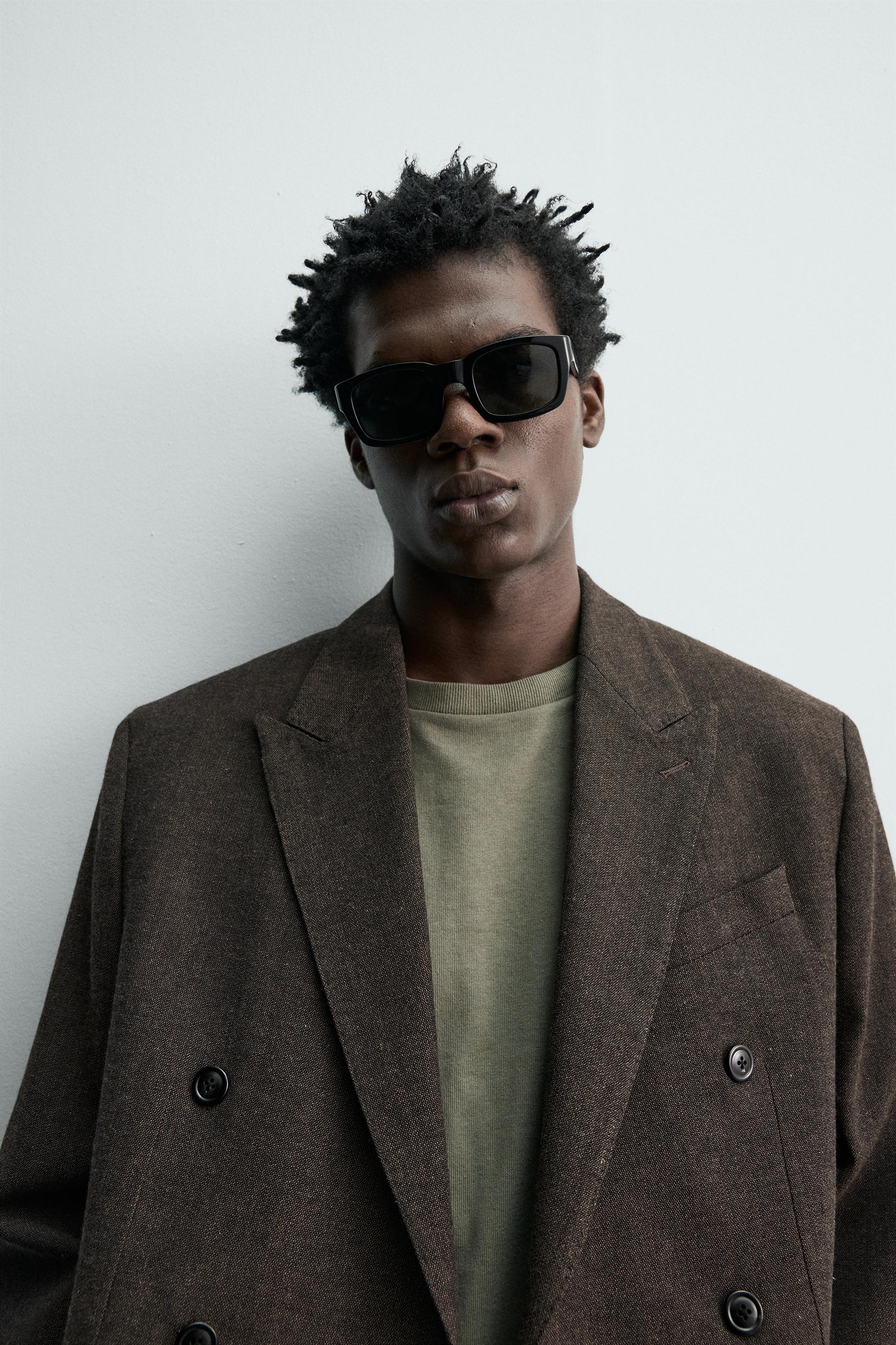 WOOL BLEND DOUBLE BREASTED BLAZER